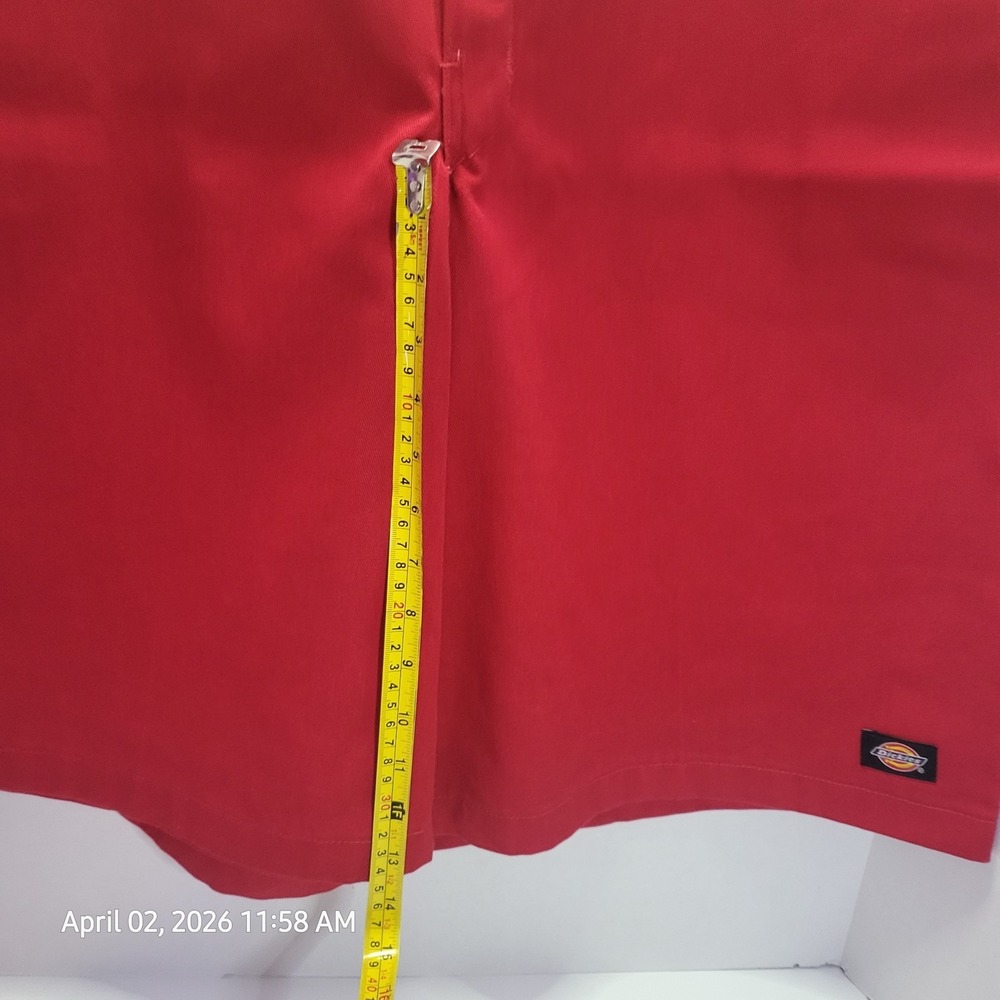 Vintage Dickies Shorts Mens 44 x 13" Inseam Red Long Baggy Chinos Skater Y2K 90s - Picture 8 of 12